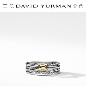 X Crossover Ring 18K Gold